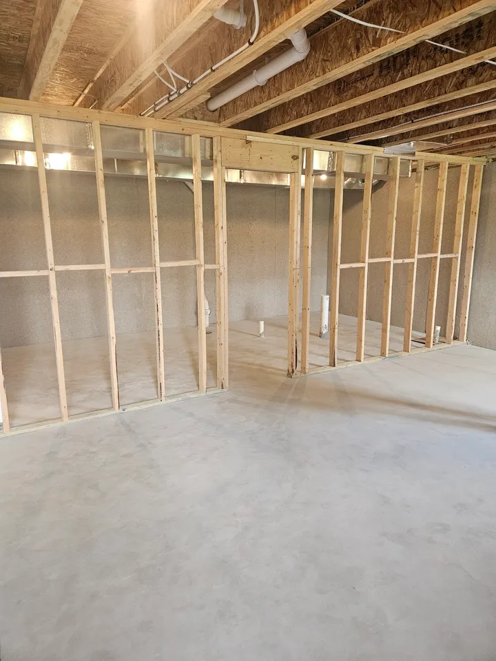 Start of project.  Bedroom this side of wall. Bath other side of wall